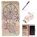 Produktbild EMAXELERS Galaxy S7 Hülle Anime,Galaxy S7 Hülle Cute Traumfänger Muster PU Leder Ledercase Flip Tasche Wallet Schutzhülle Etui Tasche Handytasche Hülle für Samsung Galaxy S7,Pink Campanula