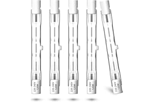 DoRight Lampadina alogena R7S 78mm 120W Bianco Caldo 2800K Dimmerabile proiettore lineare a doppia estremità tipo J lampada 1885lm Lampadina Alogena R7S J78 per Lavoro, Sicurezza (Confezione da 5)