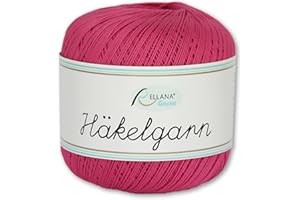 Frida's Wollhaus Rellana Fil à crochet 50 g 100 % coton | 13 couleurs au choix | Crochet fait à la main (34 | rose)
