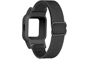 C2D JOY elastisk ögla rem kompatibel med Garmin vivofit jr 3 ersättningsarmband med fodral medium