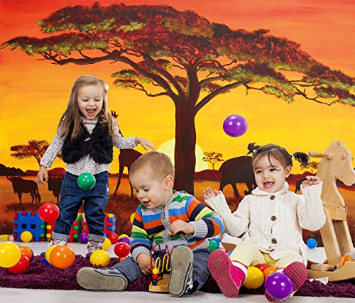 GREAT ART Sonnenuntergang in Afrika Wanddekoration – Wandbild Savanne Motiv XXL Poster (140 x 100 cm) - 4