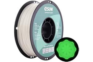 eSUN Filamento PLA Glow 1.75mm, PLA Glow in the Dark Verde Filamento para Impresora 3D, Precisión Dimensional +/- 0.05mm, 1KG Carrete (2.2 LBS) Fluorescente Filamento para Impresión 3D, Verde Luminoso