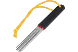 TENGEE Doppelseitiger Sharpener Fischhakenschärfer,Hakenschärfer Angeln mit Umhängeband und Rot Griff,Praktisches Tragbares Schleifstein,Dart Schärfer Angelhaken Schärfer,für Outdoor Angeln