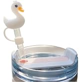 Yenigeldi Stanley Quencher Uyumlu Sevimli &Ouml;rdek Fig&uuml;rl&uuml; Silikon Pipet Kapağı,Pipet Koruyucu Tıpası Dekoratif ve Koruyucu Bard