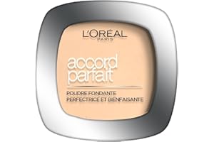 L'OREAL PARIS L'Oréal Paris Cipria Uniformante e Fissante, Per Tutti i Tipi di Pelle, Pelle Setosa e Risultato Naturale, Arricchita con Pigmenti Minerali e Acido Ialuronico, Accord Parfait, 2R Vanille Rosé