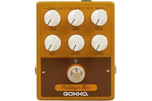 GOKKO American Sound Simulator 57 Deluxe AMP in a Box Pedal von Clean bis Overdrive Sound (GK-33)