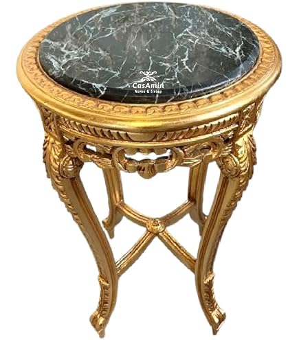 Table D'appoint Marocaine En Bois Boufa - 40 Cm De Haut, Diamètre 30 Cm - Décoration Orientale Faite Main
