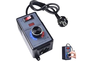 RUIOOMEEP Régulateur de vitesse AC 230v 10A 4000W Régulateur de vitesse moteur Régulateur de tension 220V Régulateur de tension électronique Variateur de fréquence pour meuleuses d'angle, souffleurs