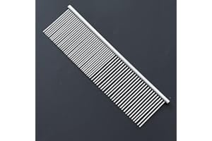 SHANBYE Edelstahl Metall Haustiere Kämme,Metallkamm Metallkamm Hund Edelstahl Haustier Kamm Katzenkamm Langhaar Abgerundet Zähne Hunde Kamm