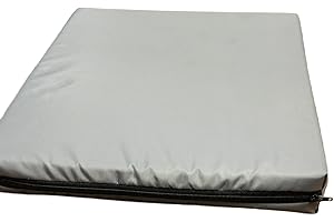 AR KOMFORTKING ARK 3PC Outdoor Garden Rattan Cushions Comfy Seat Pads with Removable Cover | Water-Repellent, Durable [ Single Chairs 52 x 52 x 5 cm (GREY, chair only)