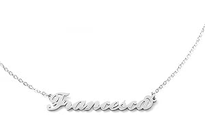 MAPIMANIA - Collana con nome personalizzata in acciaio inossidabile, idea regalo donna compleanno, laurea, catenina argento ragazza