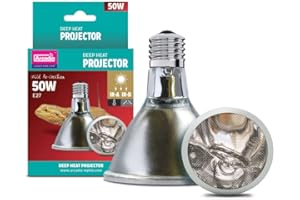 Arcadia Gad - projektor głębokiego ciepła, 50 W, mocowanie śrubowe E27, zapewnia niezbędną podczerwień, szeroką wiązkę, szybkie nagrzewanie, lampa grzewcza dla gadów