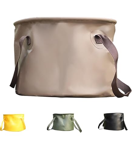 Seau Pliable 20L CRSUSUJK - Pour Camping, Pêche Et Extérieur Avec Sac Filet