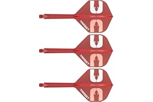 Target Darts Nathan Aspinall Le Asp K-Flex Ailettes et Tiges Système, Rouge | N° 2/ N° 6 Kflex – Court (19mm), Intermédiaire (26mm), and Moyen (33mm) Tout-en-Un K Flex Ailettes et Tiges