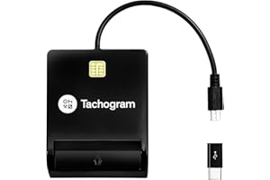 TACHOGRAM Tachograph Card Reader - Lector de tarjeta de tacógrafo - lea, descargue, controle y alalice los datos de su tarjeta de conductor de tacógrafo digital directamente con su teléfono con Tacogram