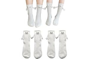 Feliciay 2 Pairs Funny Couple Socks,Magnetic Socks Hand In Hand Socks Hand Holding Socks,Friendship Socks Cute Novelty Socks Magnet Socks Holding Hand Couple Socks for Women Men