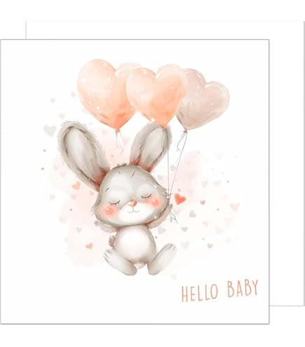 69-8056 Carte Bienvenue à Bébé Félicitations Naissance Garçon Fille La Famille S'agrandit Cheval