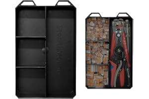 StealthMounts Quad PacTray | 4-Compartment ABS Tool Tray Compatible with Milwaukee PACKOUT | Organiser for Tools, Hardware & Accessories | Workshop, Garage & Van Use | Made in the UK