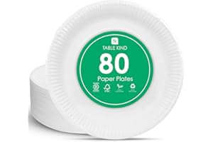 Talking Tables 80 x assiettes en carton blanc jetables pour anniversaire, fournitures de restauration, 22 cm