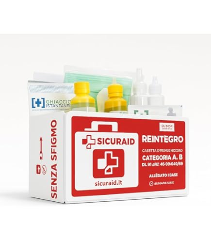 Kit Reintegro Pronto Soccorso Sicuraid – Allegato 2 Gruppo C – Per Aziende Fino A 2 Dipendenti – Ricambi Conformi DM 388/2003 E D.Lgs. 81/2008 - 2