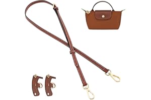 jiesinlov Marron sac en cuir de bandoulière réglable kit de conversion sangle pour Le Pliage anse bandouliere pour sac Pouch strap(MINI-Or Brun) Marron