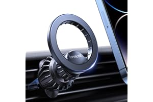 Lamicall Car Phone Mount for MagSafe - [20x N52 Magnet] Magnetic Phone Holder Car, Air Vent Phone Mount Cradle Hook for iPhone 17 16 15 14 13 Pro/Max/Plus/Air & MagSafe Case, Others with Metal Plate