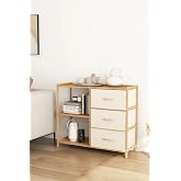 Digithome Bambu 2 Raflı 3 &Ccedil;ekmeceli Dolap &Ccedil;ok Ama&ccedil;lı D&uuml;zenleyici Organizer Şifonyer DB-0017