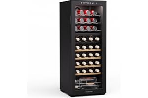 ‎KLARSTEIN Klarstein Bovella 36 Duo+ Weinkühlschrank – 36 Flaschen, 2 Zonen, 5–18°C, Touch-Bedienung, LED-Beleuchtung, UV-Schutz, freistehend, Weinklimaschrank