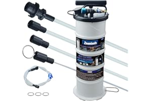 ‎ZOOMTOOLS Zoomtools 6.5L Vakuum Manuell/Pneumatisch Ölabsauggerät Ölwechselpumpe Absaugpumpe Flüssigkeitsabsaugpumpe mit 5 Schläuchen (Manuell & pneumatisch)