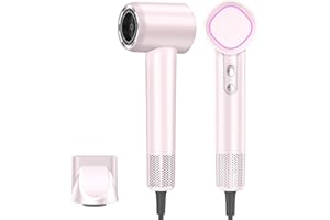 HEXTEK Hair Dryer, 500 Million Negative Ionic Hairdryer, High Speed Brushless Motor 160,000 RPM for 2min Fast Drying Lightweight Portable Travel Professional Blow Dryer for Women and Men(Pink)