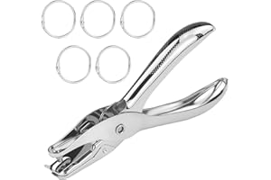 JRSHIRLEYLTD 1 perforatrice à trou rond de 3 mm - Pince perforatrice en métal - Pince perforatrice de précision - Argent - Pour le bricolage, le papier, les photos, les cartes de vœux, les cartes