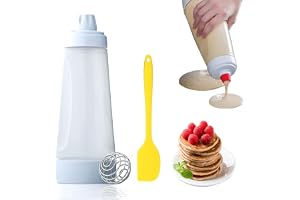 Esshogo Pannkaksdegdispenser med blandkulor, pannkaksdegdispenser, bageriverktyg, pressflaska för pannkakor, pannkaksdegdispe
