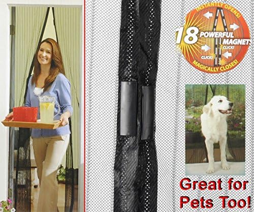 Magic Mesh Hands-Free Screen Door,As Single Doors,Sliding Doors,RVs and More