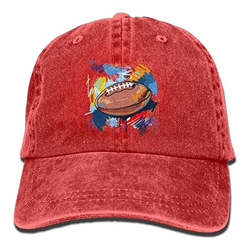 Aoliaoyudonggha Graffiti Football Unisex Adjustable Baseball Caps Denim Hats Cowboy Sport Outdoor