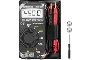 GOYERRNES Mini multímetro de bolsillo Taschenmultimeter GR-4201 4000 recuento automático que van multímetro para voltaje AC/DC, resistencia, prueba de diodo, medición de zumbador continuo para la solución