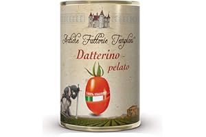 Datterino Pelato | Antiche Fattorie Templari | 12 Barattoli da 400 Gr | Gluten Free | Agricoltura Biologica | Certificato Eccellenze Alimentari | Pomodori del Cilento e Piana del Sele | Idea Regalo