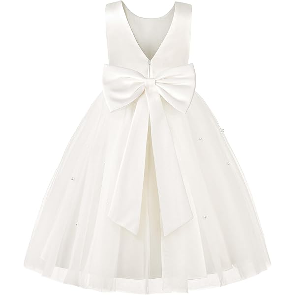 LaoZan Vestito Lungo Da Principessa Per Bambina – Abito In Garza Per Matrimoni E Cerimonie – Taglie 130-160 Cm - 2