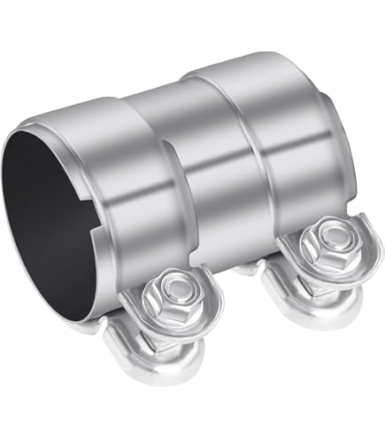 BLUETECH Collier D'Échappement Universel Galvanisé 60 Mm - Double Collier Serrage, Réparation Échappement 90 Mm Longueur
