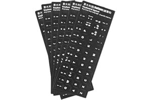 XUZWECP 6 pezzi Kit adesivi tastiera per conversione layout in italiano, Keyboard Stickers, Tastiera del Computer Portatile per Qualsiasi Tastiera Standard (nero)