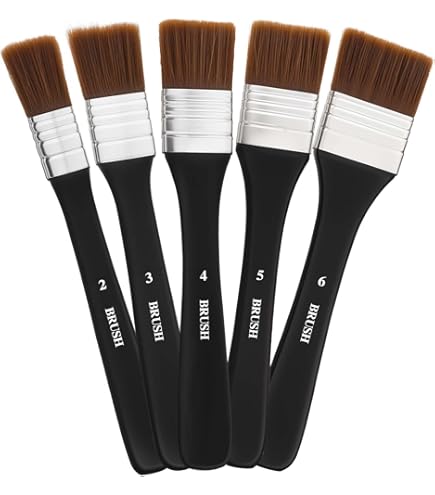 Set Pennelli Sintetici Brunnen - 6 Misure Per Vernici E Acquerelli - Foto 2