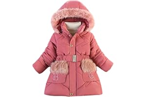 Amur Leopard Winterjacke Mädchen Wintermantel Kinder Steppjacke Baumwolle gefuetterte Winter Jacke Outerwear