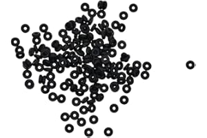 B Baosity 100 Stücke Klar/Schwarz Modeschmuck Gummiringe/Silikonperlen Stopper Spacer für Clip Stopper Perlen DIY Europäischen Charme Armband - Schwarz