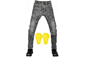 GEBIN Motorradhose Herren mit Protektoren, Motorrad Jeans Herren, Stretch-Slim-Fit Motorrad Jeans Biker Trousers