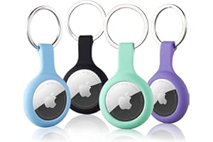 THINGSBAG AirTag Etui Brelok do Kluczy, Air Tag Tracker Brelokiem Kółkiem Kompatybilny z Apple Item Finder, Ukryta Skóra iTag GPS Locator Ochronny Pokrowiec na Klucz Organizer Akcesoria do Karabińczyka