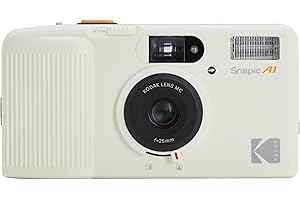 KODAK Snapic A1 35mm Film Camera, 35mm, Reusable, 2-Zone Focus, Lightweight, Compact (Ivory White) (Film & AAA Battery are not Included)