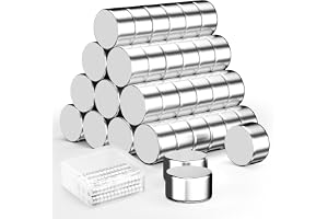 Oderra Kraftfulla Neodymmagneter - 60 st Självhäftande Små Magneter 6x3 mm för Magnetisk Tavla, Kylskåp, Whiteboard, Kalender