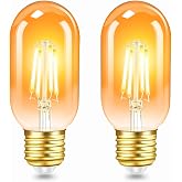 Vintage Edison Bulbs E27 LED 4W (Equivalent to 40W), T45 LED Filament, Amber Warm White 2200K, 400LM, AC 220V-240V, Non-Dimma