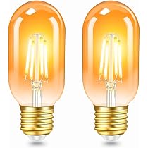 Paco Home Vintage LED-Glühbirne E27 – Bernsteinfarben, 5W, 300 Lumen, Dimmbar, 2200K, 6er Set
