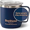 VAHDAM Boyfriend Mug (300ml/10.1oz) Royal Blue Reusable Tea & Coffee Mug |18/8 Stainless Steel, Vacuum Insulated Travel Tumbler Cup | Carry Hot & Cold Beverage | Boyfriend Gifts