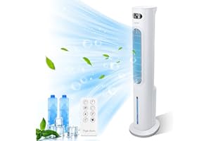 Taylor Swoden 3 in 1 raffrescatore d'aria portatile, Raffrescatore evaporativo silenzioso con serbatoio da 6 l, timer da 12 ore, 3 modalità, 3 velocità, telecomando, oscillazione, 95 W,